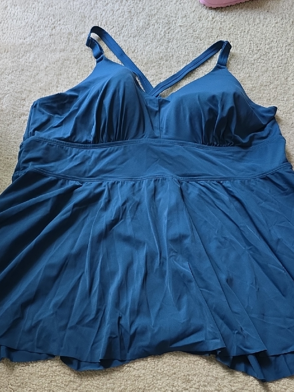 Torrid Teal Blue Tankini Top Size 4